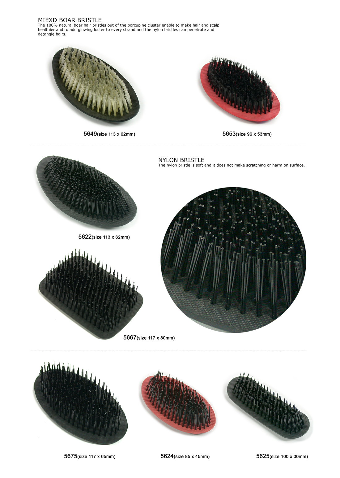 MIXED BOAR BRISTLE